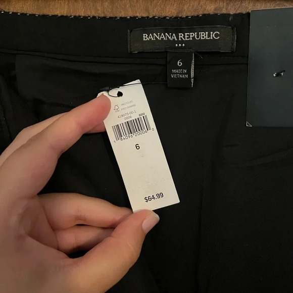 NWT Banana Republic Women’s Tweed Short Mini Skirt  Black Gray Size 6 Crossover - Picture 6 of 7